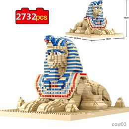 Blocks 2732pcs World Architecture Egypt Pharaoh Desert Monster Mini Diamond Blocks Bricks Building Toys for Children TOY GIFT R230718