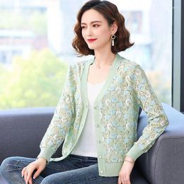 Women's Knits 2023 Summer Sun Protection Clothing Women Shawl With Hollow Short Coat Female Loose Lace Knitted Foreign Style Cardigan