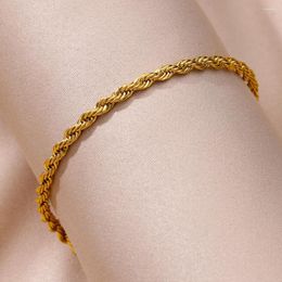 Anklets Stainless Steel For Women Leg Bracelet Trend Jewelry Summer Accessories Fashion Decoration Classic Twisted Chain