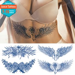 Waterproof Temporary Tattoo Sticker divine wings of angel tatto stickers juice lasting tatoo fake tattoos for girl women lady