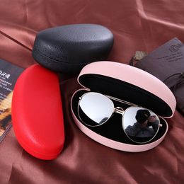 Sunglasses Cases Color Leather Sunglasses Glasses Case Style Men and Women Sunglasses Case Glasses Case Compression Fashion Iron Box 230717