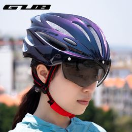 Cycling Helmets GUB Bicycle Helmet With Windproof Magnetic Goggles Bike Integrated Brim Detachable Outdoor Riding 230717