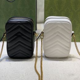 fashion luxury Lady mini chain Marmont shoulder bag Woman designer brand messenger classic Top quality phone bag wallet