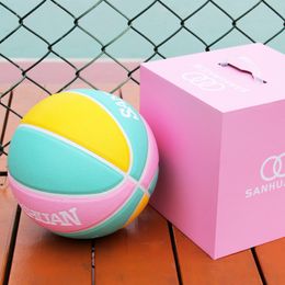 Balls Summer Basketball Outdoor Indoor AntiSlip Waterproof PU Ball Training Professional WearResistant Size 5 6 7 230717