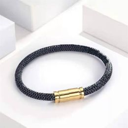 Women Men Bracelet Charm Bracelets Fashion Unisex Jewellery Size High Quality Magnetic Buckle Gold With Leather Jewelrys221K