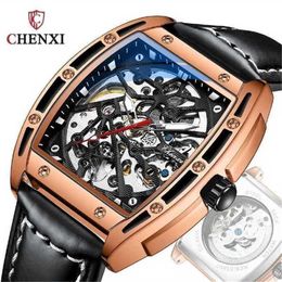 Movement Watches Richardmille Top Lithe Wristwatch New Barrel Shaped Hollowed Out Fully Automatic Mechanical Watch German Man Niche Fashion Trend Inlaid GifALN5