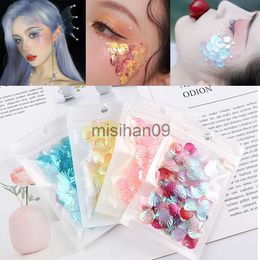 Other Eye Makeup Sequins Shell Shaped Glitter Powder Face Shinny Gel Pigment Flash Cream Fairy Rainbow Mermaid Flake Masquerade J230718