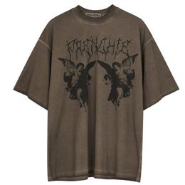 Men's T-Shirts Men Vintage Core Y2k Yk2 Fairy T-shirts Goth Cyber Hombre Crop Top Fairycore Accessories Clothes Baby Tee Brown Grunge Mujer 230718