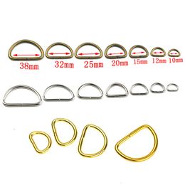 Buckles 20pcs 100pcs Metal NonWelded D Ring Adjustable Buckle For Backpacks Straps shoes Bags Cat Dog Collar Dee Buckles DIY Accessorie 230717