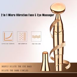 Face Care Devices 3D Vibrating Face Machine 2 in 1 Face Eye Introducer Wrinkle Reducer Body Massager Beauty Device Skin Care tool 230717