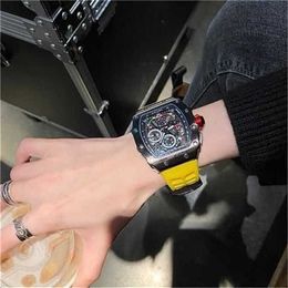 Movement Watches Richardmille Top Lithe Wristwatch Watch Men's Non Mechanical Tritium Gas Men's Watch Top Ten Brands Red Devil Black Technology Channel Table KC8IWH