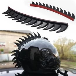 Rubber Dirt Motocross Biker Helmet Spikes Motorcycle Stickers Helmet Mohawk sticker317j