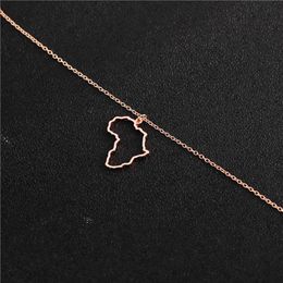 Outline Africa Map Necklace Country of South African Map Necklace Simple Adoption Ethiopia Africa Continent Necklaces jewelry2545