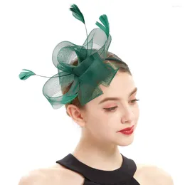 Bandanas Women Fascinator Hat Tea Party Hats Bridal Hair Pin Headband Clip Artificial Women's Fascinators Bride
