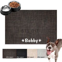 Dog Bowls Feeders Other Pet Supplies Personalised Waterproof Pet Placemat For Dog Cat Custom Name Pet Food Water Bowl Pad Drinking Feeding Placemat Easy Washing x071