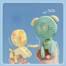 Fans Desktop Decoration Fans Cute Pet Dog Rechargeable Usb Small Electric fan Cute Girl Mini Desktop Student Dormitory Decoration Fan 230717