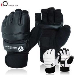 Protective Gear Taekwondo Gloves for Sparring Punch Bag Martial Arts Boxing Training Fingerless Karate Men Women Kids Dropshipping HKD230718