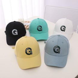 Ball Caps 2023 Spring Boys Girls Baseball Hat Letter G Embroidered Kids Child Cotton Outdoor Sunshade Sun Protection Duckbill Cap