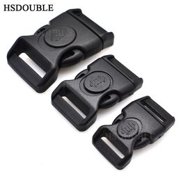 Buckles 15.8mm 20mm 25.6mm Plastic Black Curved Buckle wLock for Paracord Bracelet Side Release Buckles Bag Case Accessory 230717