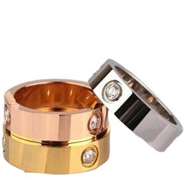 Designer Rings Jewellery Womens Titanium Steel Alloy Gold Plated Fashion Mens Ring For Love Accessories