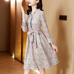 Casual Dresses 2023 Autumn Wear Fashion Temperament Socialite High-End Fan Senior Elegant Doll Dress Female