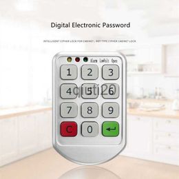 Other Alarm Accessories Intelligent Electronic Door Code Lock Digital Password Keypad Number Cabinet Drawer Door Code Lock Storage Cabinet Security Lock x0718