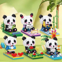 Blocks Panda Mobile Phone Bracket Micro Building Blocks Diamond Bricks Toys for Boys Girls Volwassenen Gifts Construction Blocks Toy R230718