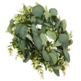 Decorative Flowers Items Wall Plants Indoor Farmhouse Wreaths Indoors Spring Front Plastic Decorated Garland White