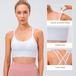 Yoga Outfit Sports Bra For Women Sexy Crisscross Back Support Criss-Cross Running Girl