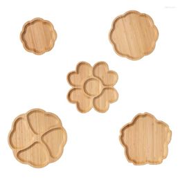 Storage Bottles Four-leaf Grass Tray Tea Plate Bamboo Household Petals Octagonal Dried Fruit Food