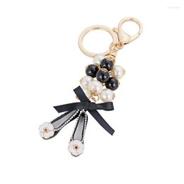 Keychains Wukaka Girls Shoes Pearl Key Chain Car Ring Pendant Fashion Gift For Women Bags Big Brand Design