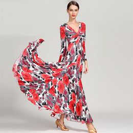 2019 vestito da valzer costumi da flamenco abiti sociali standard abito sociale standard abito da ballo da ballo abiti da ballo con frange2896