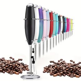 1PC Handheld Electric Milk Frother Coffee Cappuccino Creamer Whisk Frothy  Blend Whisker Suitable For Home Baking, Outdoor Camping Use