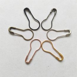 1000 -Count Metal Gourd Pin Pear-shaped safety Pin Safety Pins Clothing Tag Pins 6 color for option190S