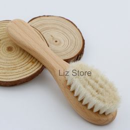 Wooden Oval Bath Brush Natural Wool Face Body Clean Brushes Children Bathing Shower Exfoliation Brush Bathroom Washing Supplie TH0961