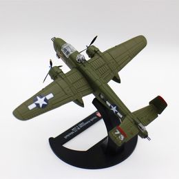 Aircraft Modle 1/144 Scale B-25 Bomber Mitchell Aircraft 1943 North American World War II Fighter Model Alloy Toys Unable to Fly Display Collection 230717