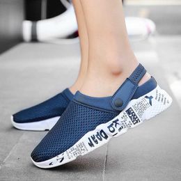 Slippers Casual Men Slippers Garden Shoes Mesh Breathable Outdoor Beach Shoes Tennis Slippers Original Men'S Slippers Summer Zapatos L230718