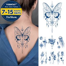 Semi-Permanent Waterproof Temporary Tattoo Stickers Butterfly Wing Juice Lasting Ink Tatto Sexy Body Art Herbal Fake Tattoos Arm