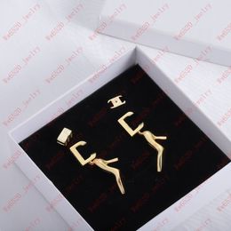 High heels Pendant earrings Trend Personality Styling Brass Gold Plated earrings Designer unique design sense letter earrings go with everyday commuting travel