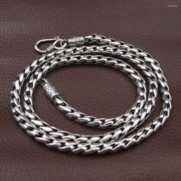 Chains Real 925 Sterling Silver 4.5mm Thick Wheat Link Chain Necklace 21.6inch L