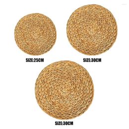 Table Mats Tablemat Round Non Slip Heat Resistant Daily Water Hyacinth Home Kitchen Anti Scratch Party Place Mat Hand Woven Tableware