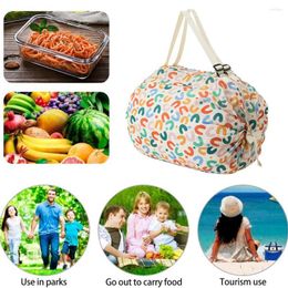 Storage Bags Shopping Bag Foldable Portable Reusable Tear-Resistant Zipper Closure Grocery For Home Travel