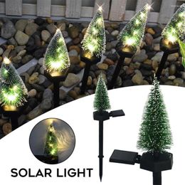 Led Christmas Tree Light Solar Powered Waterproof Decor Lamp For Outdoor Garden Festival Landscape Decoration