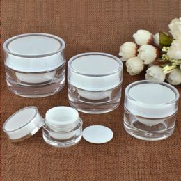 5 10 15 20 30 50 G ML Empty Clear Upscale Refillable Acrylic Makeup Cosmetic Face Cream Lotion Jar Pot Bottle Container with liners Ksxpk