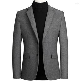 Men's Jackets 2023 Wool Jacket Business Leisure Slim Fit Sports Party/Wedding Men