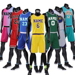 Outdoor TShirts Custom Basketball Jersey Set for Men Kids Club College Team Professional Basketball Training Uniforms Suit Quick Dry Sportswear 230717
