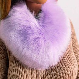 Christmas Gifts Winter Women's Faux Fur Cape Scarf Winter Warm Fur Collar Chic Accessories Shawl Winter Gifts Faux Fox Fur Sc266w