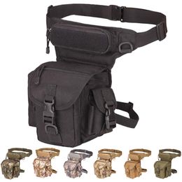 Outdoor Bags Men's Military Tactical Drop Leg Bag Waist Pack Adjustable Thigh Belt Hiking 800D Waterproof Nylon Motorcycle Riding Camping 230717