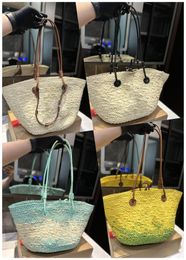 Fashion Straw Beach Designer Women's Tote Shoulder Bag Rainbow Luxury Tote Large Capacity Purse Summer Beach Classic Basket Weaving 230726
