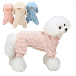 Dog Apparel Warm Fleece Boy Pajamas Winter Clothes For Small Dogs Puppy Cat Jumpsuit Chihuahua Overalls Yorkies Costume Pet Onesie